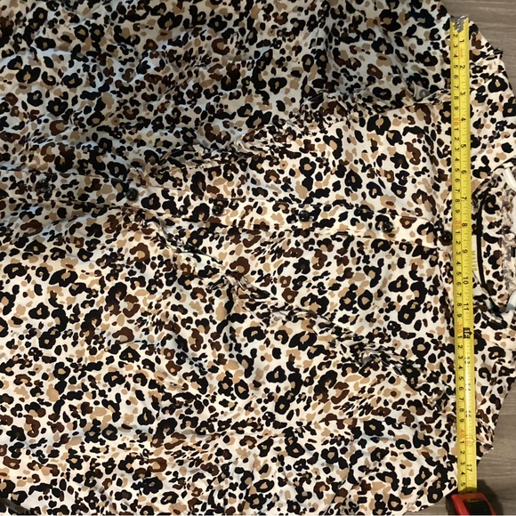Anthropologie Maeve Katia Leopard Print Ruffle Shirt Blouse Top. Size 16. - Picture 8 of 10